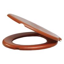 Assento Sanitário Almofadado para Vaso Oval Universal Caramelo - Alumasa