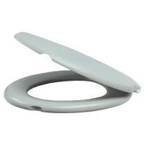 Assento Sanitário Almofadado para Vaso Oval Universal Cinza Claro - Alumasa