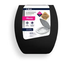 Assento Sanitário Almofadado Quadrado Preto AT1064-8 Assento Sanitário Almofadado Quadrado Preto AT1064-8