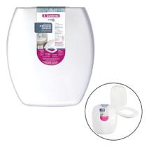 Assento Sanitário Almofadado Quadrado Sanremo Branco Assento Sanitário Almofadado Quadrado Sanremo Branco