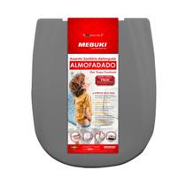 Assento Sanitário Almofadado Retangular Vogue Plus Para Vaso Deca 1.6gpf 6.0lpf