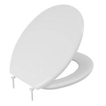 Assento Sanitário Almofadado Slim Oval Branco Astra Universal Banheiro Tampa de Vaso Confortável