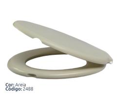 Assento sanitário almofadado tampa de vaso universal oval deca icasa logasa areia alumasa