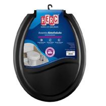 Assento Sanitário Almofadado Tampa Universal Preto Oval Encaixe Perfeito Conforto Garantido