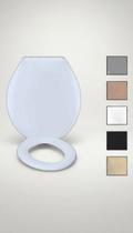 Assento Sanitário Almofadado Universal Oval Cinza Assento Sanitário Almofadado Universal Oval Cinza