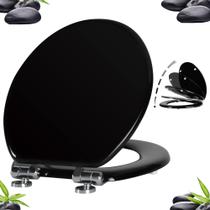 Assento sanitário Angel Shield redondo de madeira 37x43x5 cm preto Assento sanitário Angel Shield redondo de madeira 37x43x5 cm preto