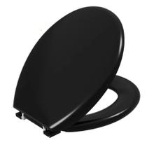 Assento Sanitário Astra Oval Almofadado Preto 1 TPK/AS*PR1