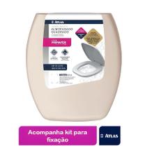 Assento Sanitário Bege Almofadado Quadrado Atlas Assento Sanitário Bege Almofadado Quadrado Atlas