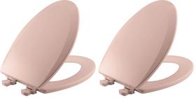 Assento sanitário Bemis 1500EC063 alongado 36x49 cm rosa, pacote com 2