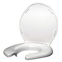 Assento sanitário Big John 2445263-3W aberto frontal com tampa branca