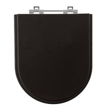 Assento Sanitário Carrara Preto Tampa para Vaso Deca de Madeira Laqueada - SB
