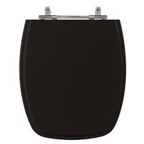 Assento Sanitário Celite Preto em Madeira MDF