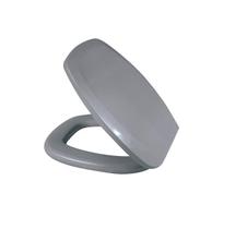 Assento Sanitário Cinza Claro Almofadado Retangular Thema