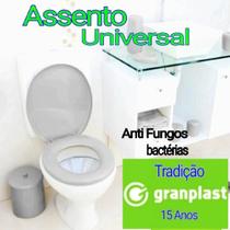 assento sanitário com amortecedor interno cinza Macia Universal Encaixa - GRANPLAST