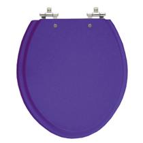 Assento Sanitário Convencional Oval Azul Valência Tampa para Vaso em Madeira Laqueada