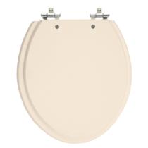 Assento Sanitário Convencional Oval Rosa Shell (Pêssego) Tampa para Vaso em Madeira Laqueada
