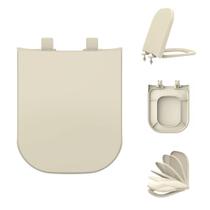 Assento Sanitário Deca Quadra Axis Polo Unic Soft Close Tupan Compatível Roca Gap Amortecedor Anatômico Polipropileno Branco