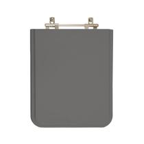 Assento sanitário decoarte poliester square cinza escuro