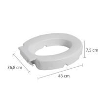 Assento Sanitário Elevado 7,5cm Sem Tampa
