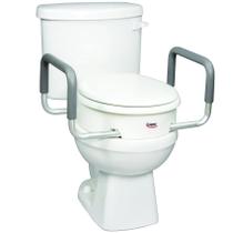 Assento Sanitário Elevado Carex com Braços - Para Banheiros Alongados