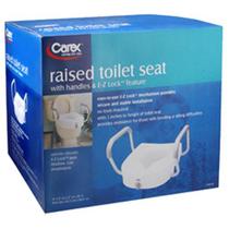 Assento sanitário elevado Carex E-Z Lock com alças não ajustáveis 1 cada da Carex (pacote com 2)