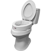 Assento sanitário elevado Carex redondo com dobradiça de 3,5" de altura Assento sanitário elevado Carex redondo com dobradiça de 3,5" de altura