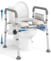 Assento sanitário elevado HOMLAND com alças de capacidade de 400 libras Assento sanitário elevado HOMLAND com alças de capacidade de 400 libras