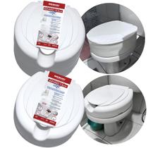 Assento Sanitario Elevado Soft Universal Para Idosos Cirurgia Gestantes Deficientes Tampa Vaso Oval 7,5cm Ou 13,5cm Reforçado