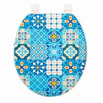 Assento Sanitário Estampado Almofadado Tampa De Privada Oval Universal Banheiro Assento Sanitário Estampado Almofadado Tampa De Privada Oval Universal Banheiro
