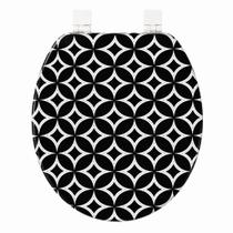 Assento Sanitário Estampado Almofadado Tampa De Privada Oval Universal Banheiro Assento Sanitário Estampado Almofadado Tampa De Privada Oval Universal Banheiro