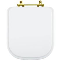 Assento Sanitário Gap Branco Com Ferragem Dourada Para Roca Assento Sanitário Gap Branco Com Ferragem Dourada Para Roca