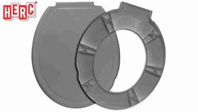 Assento Sanitário Herc Econômico Pratico Cinza Escuro