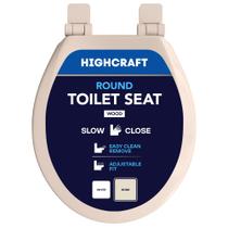 Assento sanitário HIGHCRAFT Premium Round Slow-Close Bone Bone/Bege