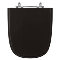 Assento Sanitário Ibiza Preto Tampa para Vaso Incepa de Madeira Laqueada - SB