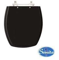 Assento sanitário laqueada modelo Thema cor preto marca Semita