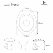 Assento Sanitário Laqueado Evora Branco - Luzarte