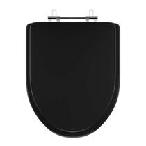 Assento Sanitário Laqueado Gunna Preto para vaso Eternit