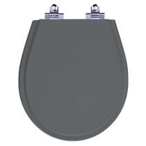Assento Sanitário Laqueado Soft Close Avalon Cinza Quartzo (Cinza Escuro) para vaso Ideal Standard