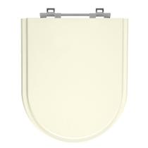 Assento Sanitário Luna Palha (Bege Claro) Tampa para Vaso Icasa de Madeira Laqueada - SB