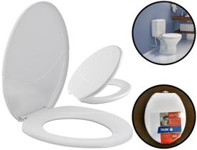 Assento Sanitário Max Plena Branco Universal Tampa De Privada Oval Banheiro Tigre