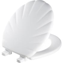 Assento sanitário Mayfair Sculptured Shell Durable Wood Round White Assento sanitário Mayfair Sculptured Shell Durable Wood Round White