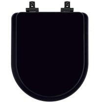 Assento Sanitário MDF Soft Close Duna Preto para Vaso Deca com Ferragem Preta Assento Sanitário MDF Soft Close Duna Preto para Vaso Deca com Ferragem Preta