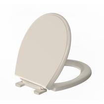 Assento sanitário Meydrdou 42 cm redondo com fechamento suave, cor amêndoa Assento sanitário Meydrdou 42 cm redondo com fechamento suave, cor amêndoa