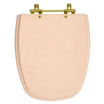 Assento Sanitário Monte Carlo Rosa Floral para vaso Deca Com Ferragem Dourada Assento Sanitário Monte Carlo Rosa Floral para vaso Deca Com Ferragem Dourada