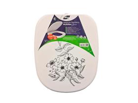 Assento Sanitário Multiflex Almofadado Floral Branco - Cipla Assento Sanitário Multiflex Almofadado Floral Branco - Cipla