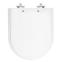 Assento Sanitário Nexo Branco Tampa para Vaso Roca de Madeira Laqueada