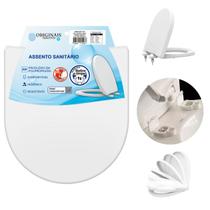 Assento Sanitário Originais Assentos Riviera Branco Soft Close Retire e Limpe Fácil Limpeza Celite Incepa Roca Tupan