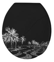 Assento Sanitário Oval Almofadado Decorado Bellart Durin