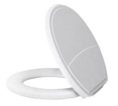 Assento Sanitario OVAL Almofadado PLUS SLIM Branco Metasul