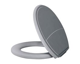 Assento Sanitario OVAL Almofadado PLUS SLIM Cz.claro Metasul